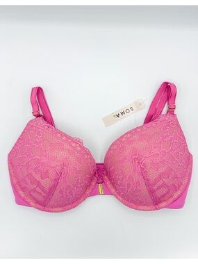 Soma Poet Pink Enchanting Lace Embraceable Front Close Push-Up Bra